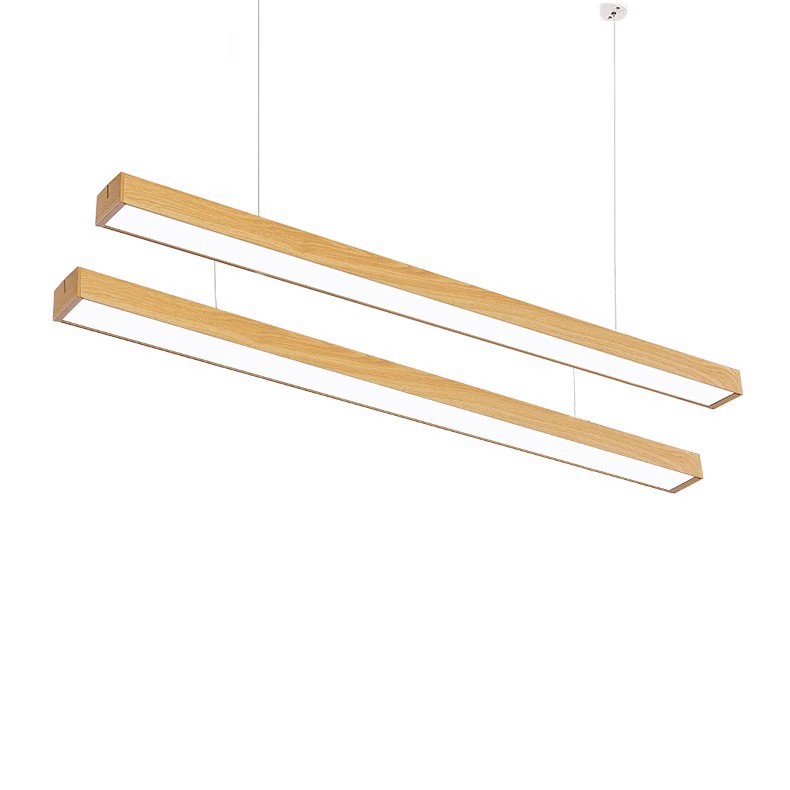 lámpara de madera LED lámpara de oficina yoga gimnasio jardín de infantes centro comercial supermercado lámpara de iluminación de cable
