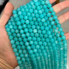 Natural Tianhe Stone Beads, Amazonite Stone Beads, Round Beads, Half Precious Stone Accessories, Cross-border Amazonite