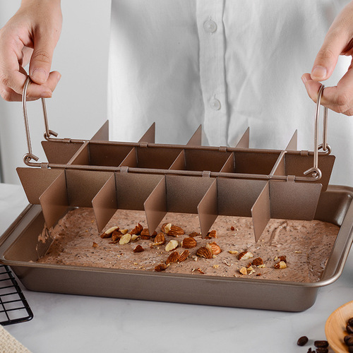 Solid bottom brownie baking pan, square bread non-stick cake mold, thickened solid bottom, baking tool set