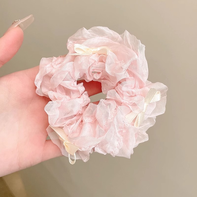 Anillo de cabello coreano de encaje de intestino grueso femenino tierno lado cabello de cola de cabello flores de cabello super grandes tiras de goma cabello de intestino grueso