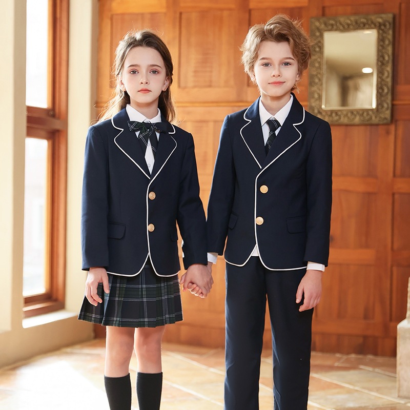 儿童校服学院风套装幼儿园园服西装春秋款小学生英伦风班服三件套