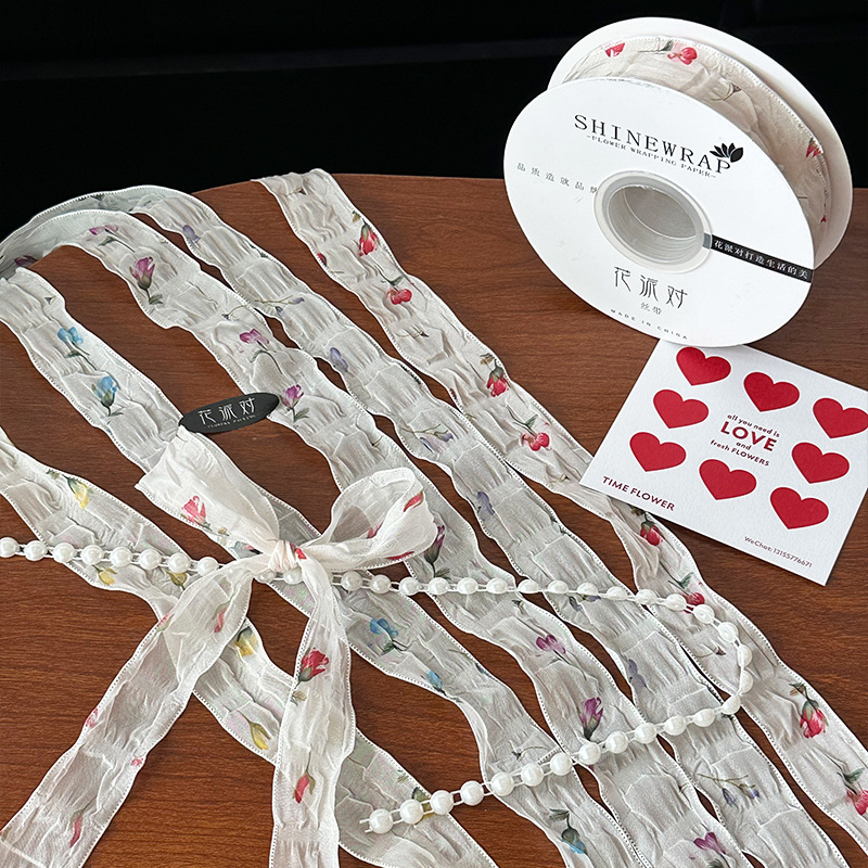 Qixi día de San Valentín fresco como su material de embalaje de flores cintas de seda hecha a mano DIY florista materiales de flores