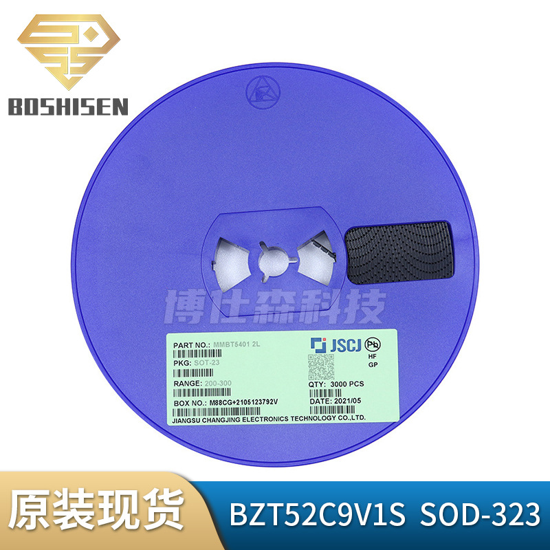 长电长晶BZT52C9V1S丝印WE SOD-323 0.5W 9.1V稳压二极管0805贴片