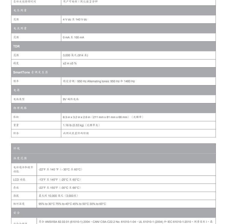 原装Fluke福禄克TS54-A-09-TDR电话线仪TS52 TS30 TS25D TS22A