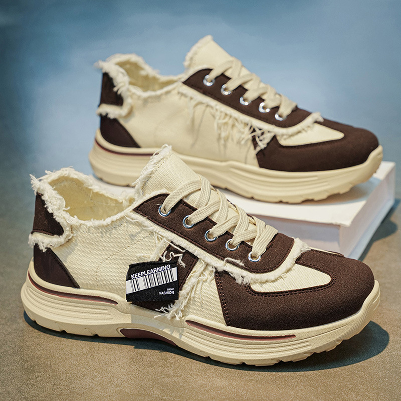 2026 verano nueva tendencia ligera con suela gruesa versátil zapatos de lona suave de suela baja transpirable zapatos ociosos diarios