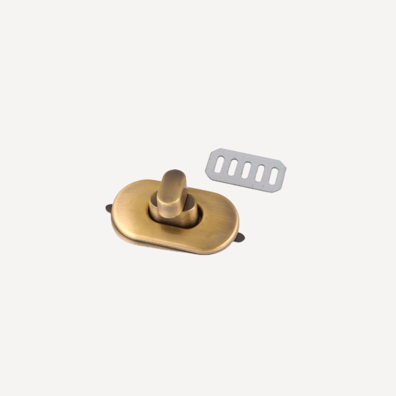 Fábrica al por mayor bloqueo de hardware colgante de equipaje accesorios caja de joyería cerradura de metal bolsa de hierro cerradura Oval