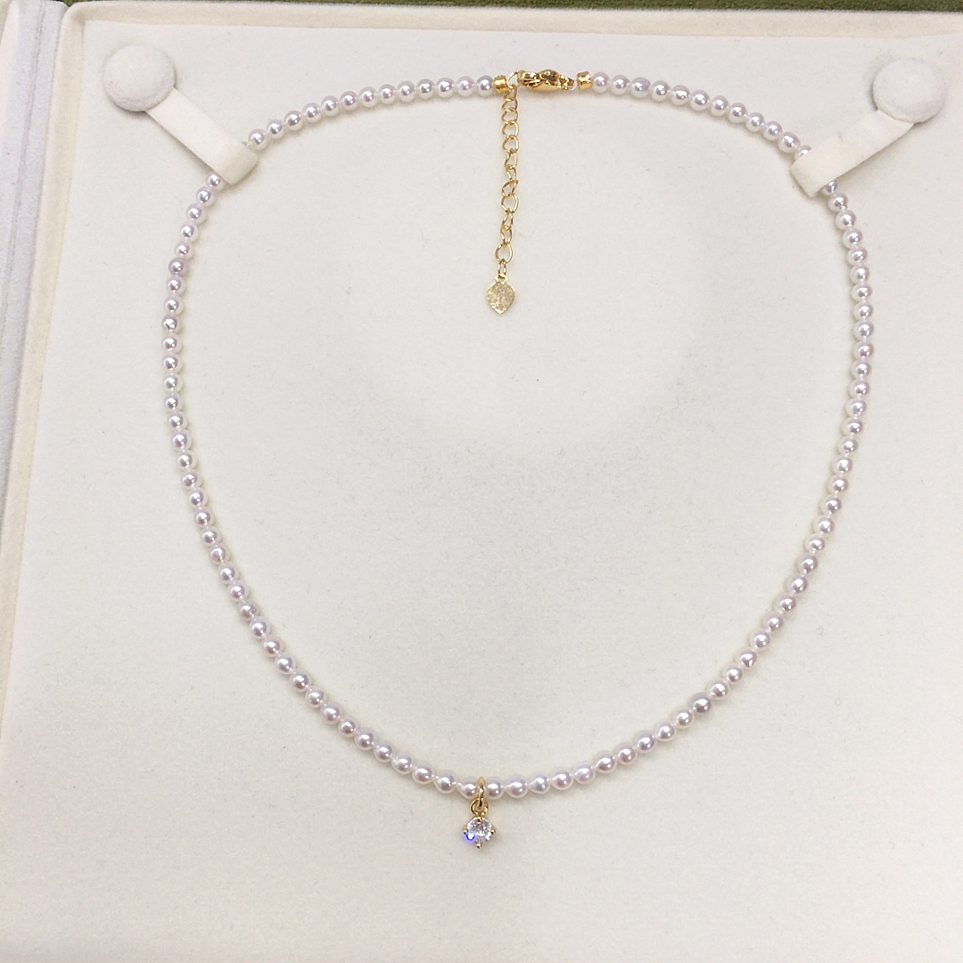Luxury Pearl Choker Necklace With Magnetic Clasp For Women_voghion.com