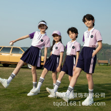 童趣同伴夏季小学生校服运动会夏装套装夏款幼儿园园服班服两件套