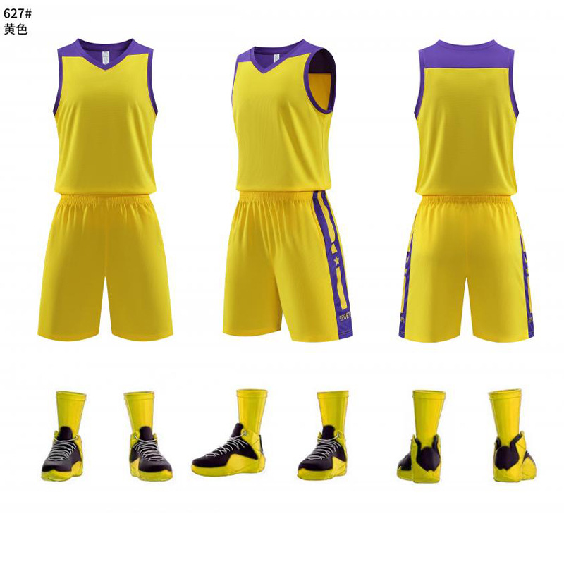 Extremely Fast Wholesale Adult Corporate Group Purchase Printed Sports Vest Men's Basketball Uniform Suit Game Training Jersey Team Uniform