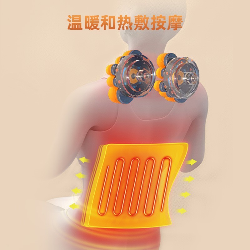 跨境全身按摩垫平躺全身多功能按摩床垫颈腰脚部揉捏热敷按摩仪厂|undefined