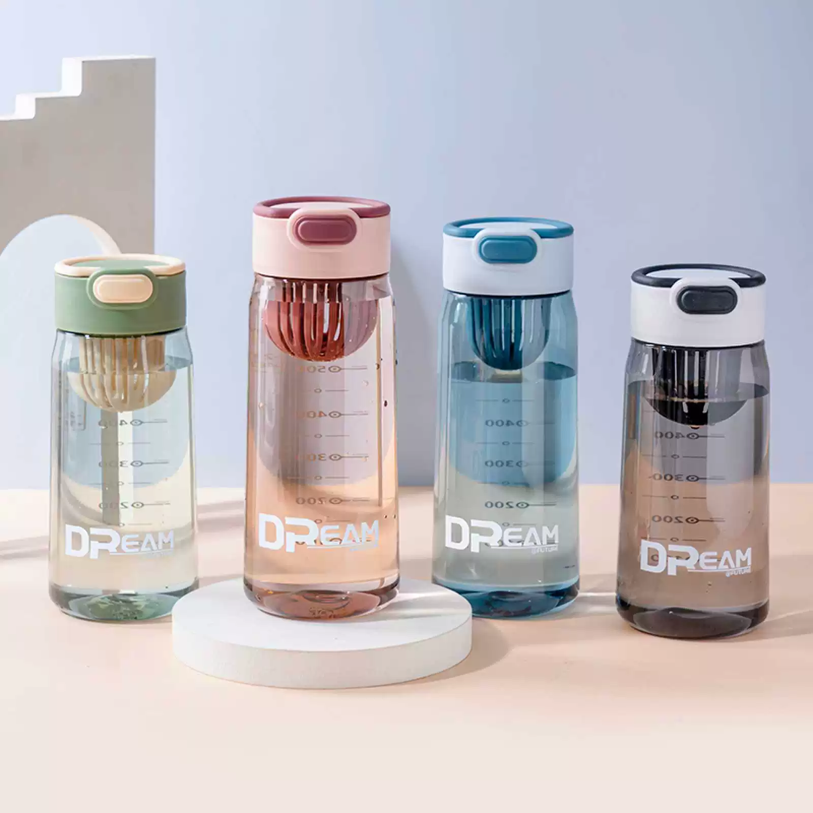 Креативный новый двойной напиток подпрыгивая крышка чашка с водой чашка с большой емкостью Летний портативный пластиковый студенческий спортивный кубок оптом