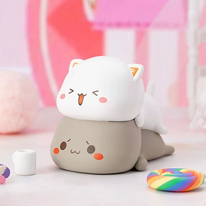 Blind box фигурка Peach Cat, милое настольное украшение, коллекционная 15 см