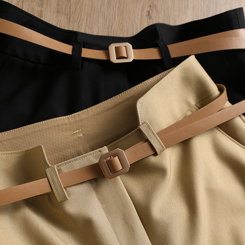 Bermuda shorts, handsome to foul! Neutral Commuter High Waist Casual Slimming Straight Pants for Women Spring and Summer 22