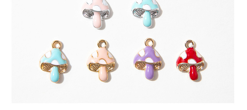 Enamel, Plating Design 10 PCS/Package Alloy Mushroom Pendant