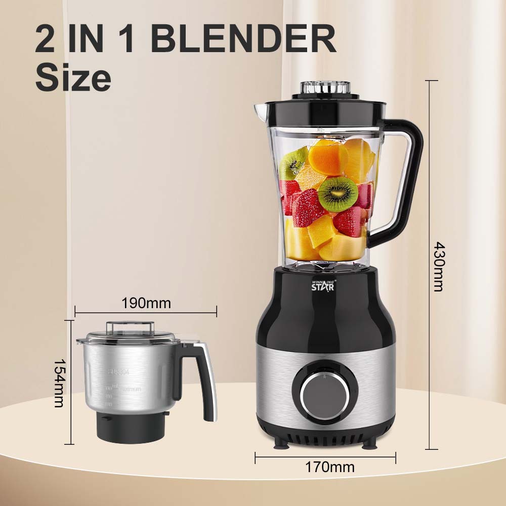 Winningstar cross-border 1.8L de cuatro cuchillos de acero inoxidable exprimidor de jugo de café multifuncional dos en uno exprimidor