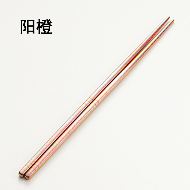 纯钛筷子彩色冰花钛筷家用高端防滑筷礼盒套装便携户外野营六环筷|undefined