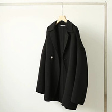 清仓捡漏~外贸货折扣专柜女装简约高级感一粒扣设计纯羊绒大衣女