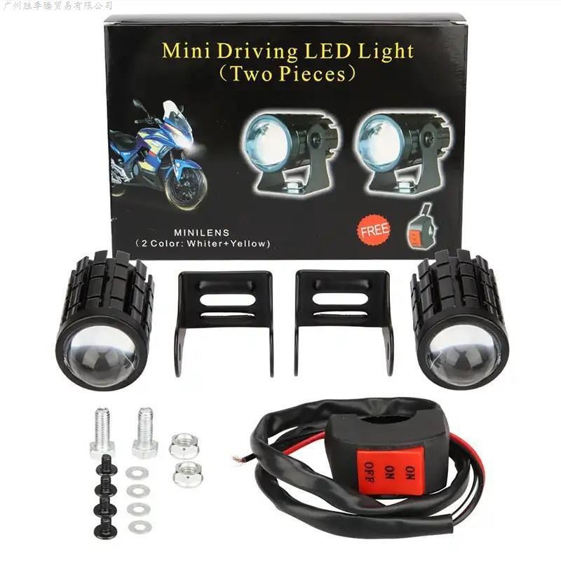 Cañón de acero bicolor 12 - 80V LED a prueba de agua, faro de motocicleta, faro cercano y lejano, lámpara de niebla integrada image 8
