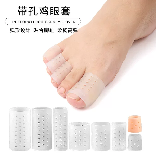 Double Opening Breathable Toe Corn Cover High Heels Soft Anti-Wear Toe Cover Silicone Finger Cover Soft Foot Cover