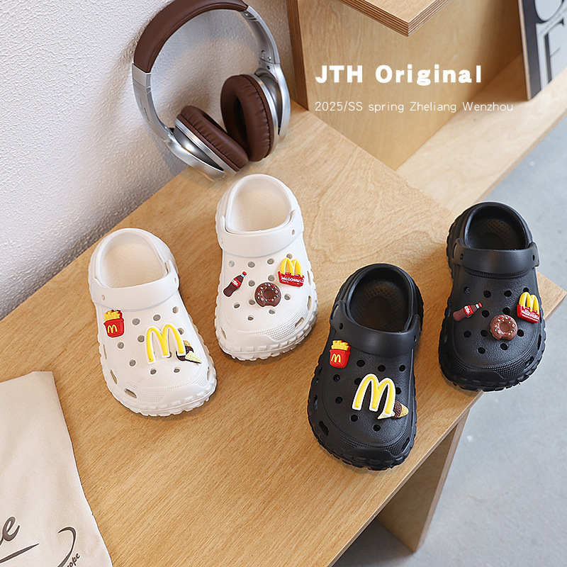 2026 New Summer Style Kidsren's Clogs for Boys and Girls, Cartoon Breathable Beach Shoes, Sandals, Family Style Slippers