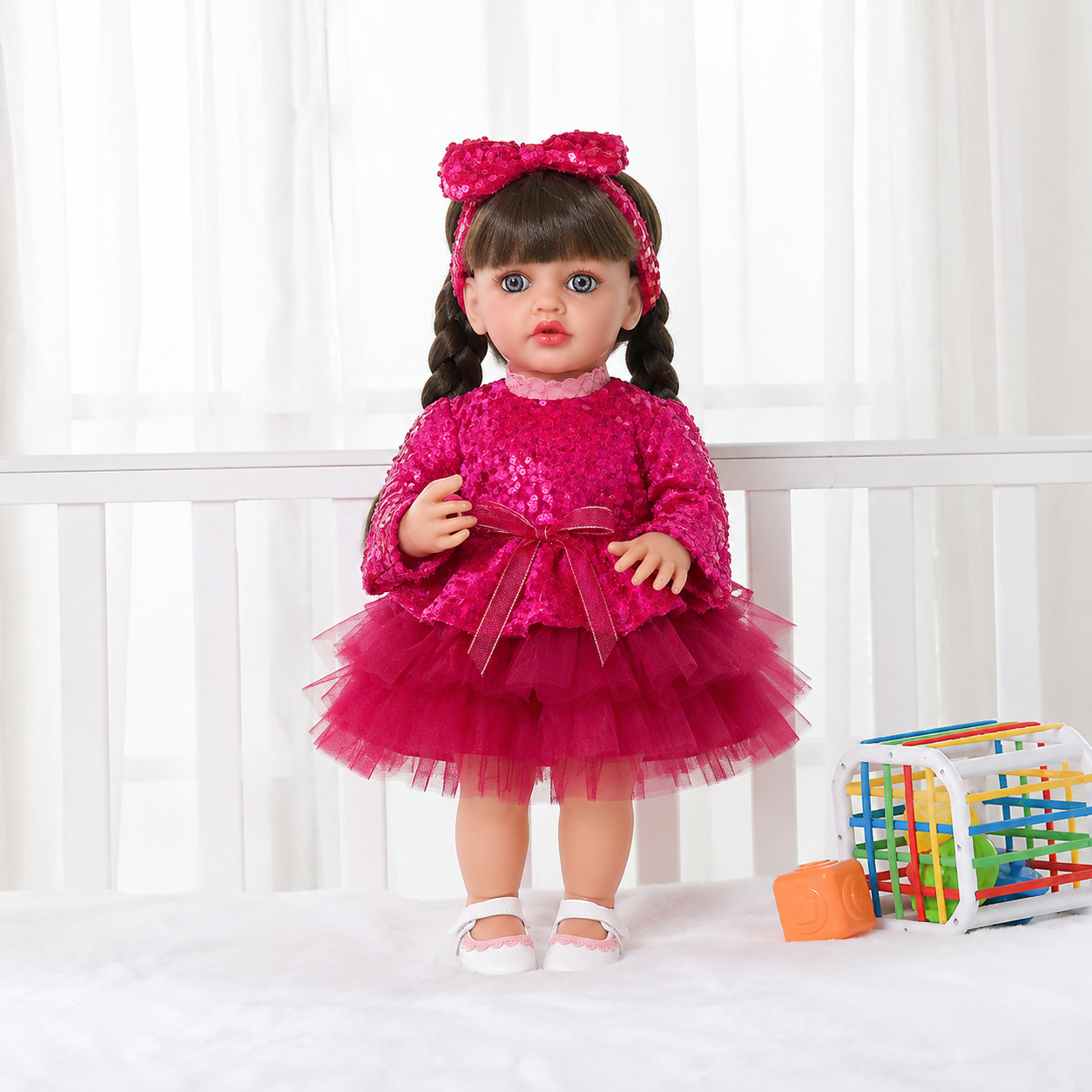 Muñeca Reborn Interactiva con Sensor Inteligente 40cm de Vinilo Multilingüe