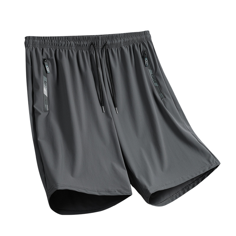 Ice Silk Shorts Men's Summer Thin Breathable Quick-Drying Casual Shorts Large Size Loose Running Sports Beach Pants