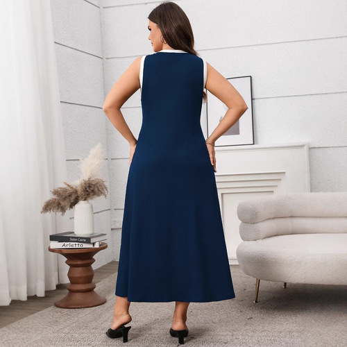 Elegant Women's Long Dress for Spring and Summer, with Lace Detail and Belted Waist, Casual and Charming