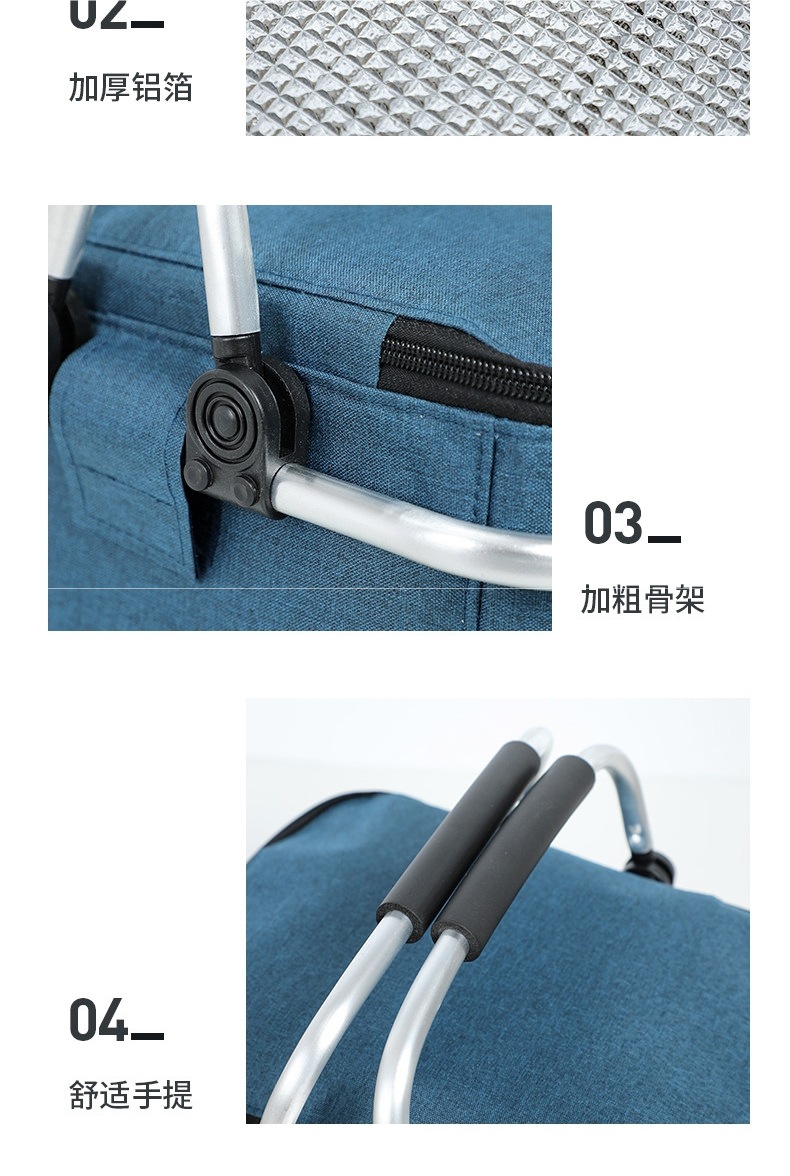 Foldable picnic basket, complete set of picnic equipment, essential tool for spring outings, outdoor camping insulated storage box, carrying basket