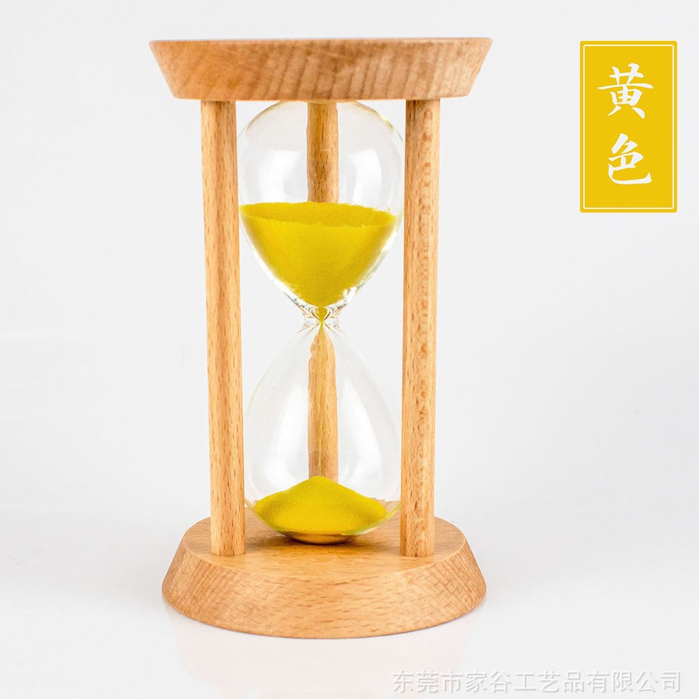 メーカー直売卸売り原木三柱円形タイマー砂時計創意置物木質時間砂時計タイマー