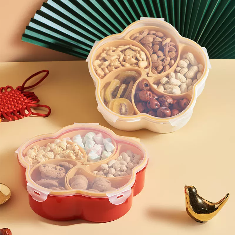 Новогодние творческие закуски в форме полумесяца Конфеты для хранения с крышкой пылезащитный чайный столик