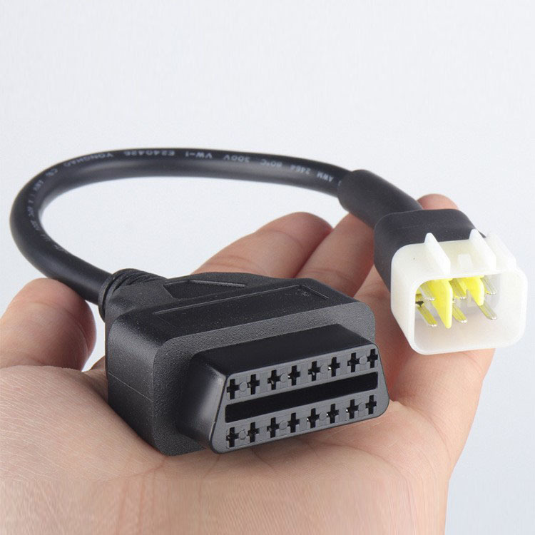 OBD to 6 pin for DELPHI Motorcycle 6针适合 德尔福机车 转接线