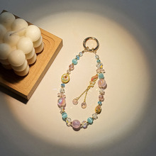 Clove 好运锦鲤手机链短款光变色水晶钥匙扣复古玫瑰精致包挂件女