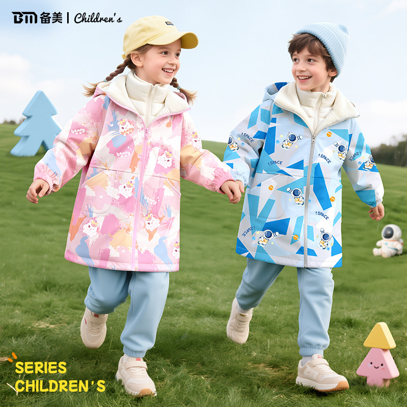 Children's Smock, Baby Boy's Eating Clothes, Waterproof and Anti-Dirty, Long-Sleeved Apron for Boys and Girls, Baby's Autumn and Winter Reverse Dressing