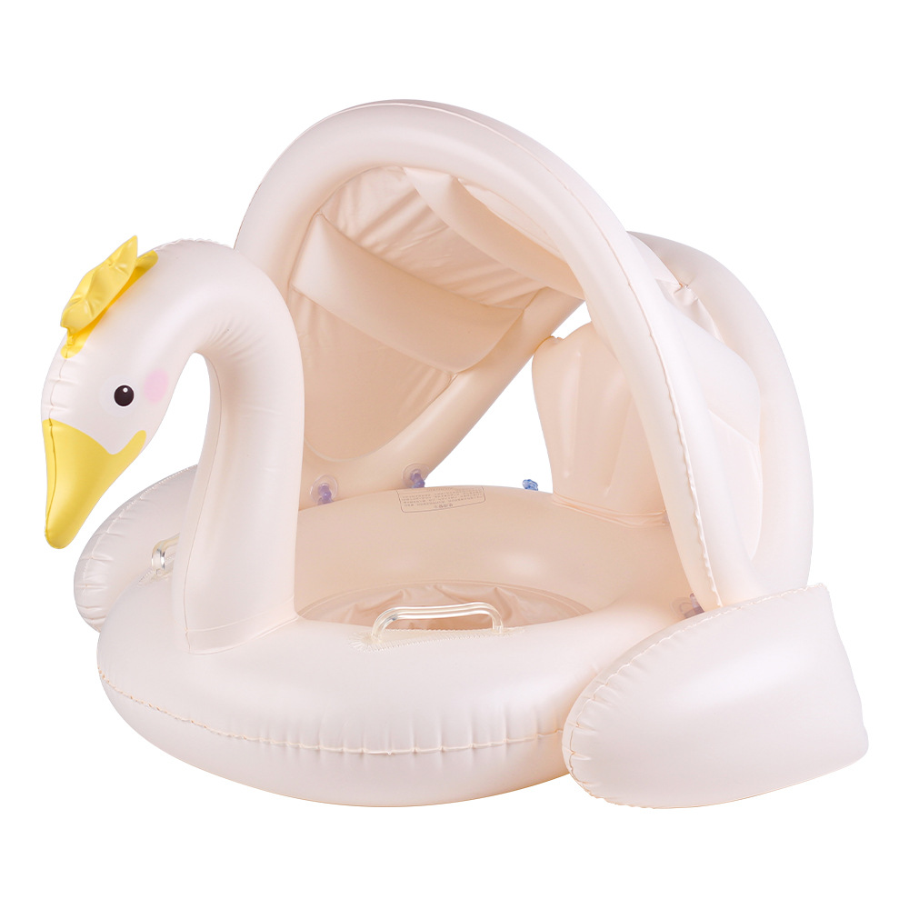 Xia Le bebé anillo de natación a prueba de sol con volante asiento de bebé barco cuerno barco hogar niños natación anillo piscina juguete