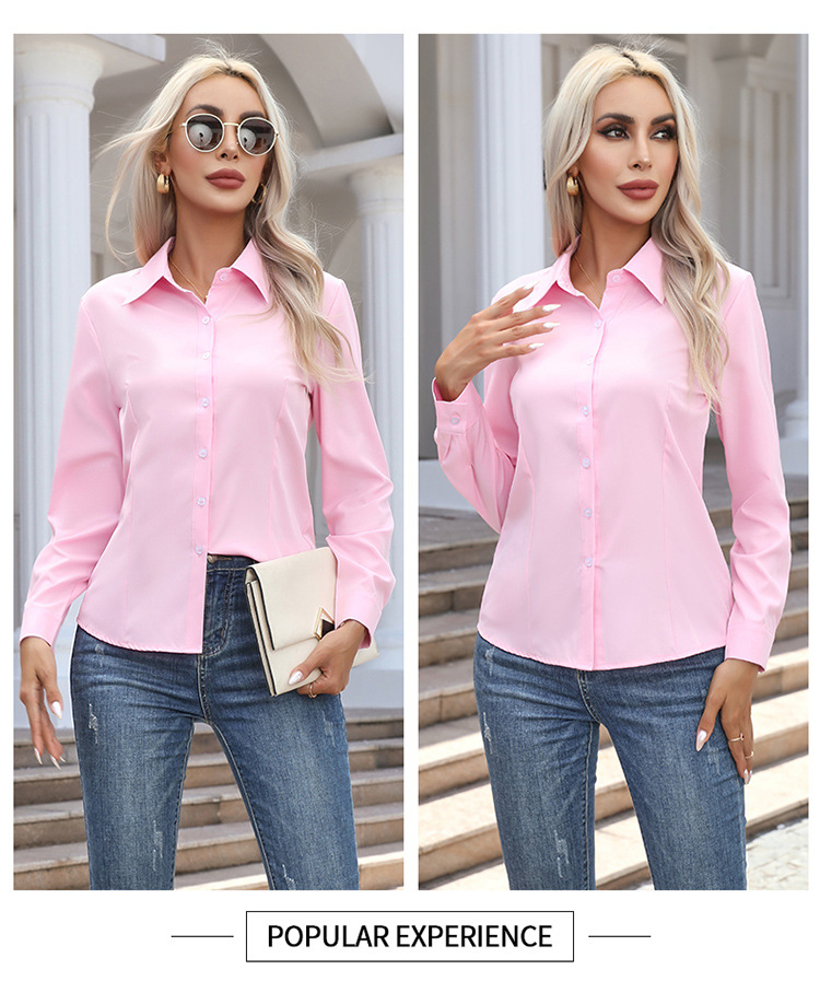 Women's Blouse Long Sleeve Blouses Casual Streetwear Solid Color display picture 9