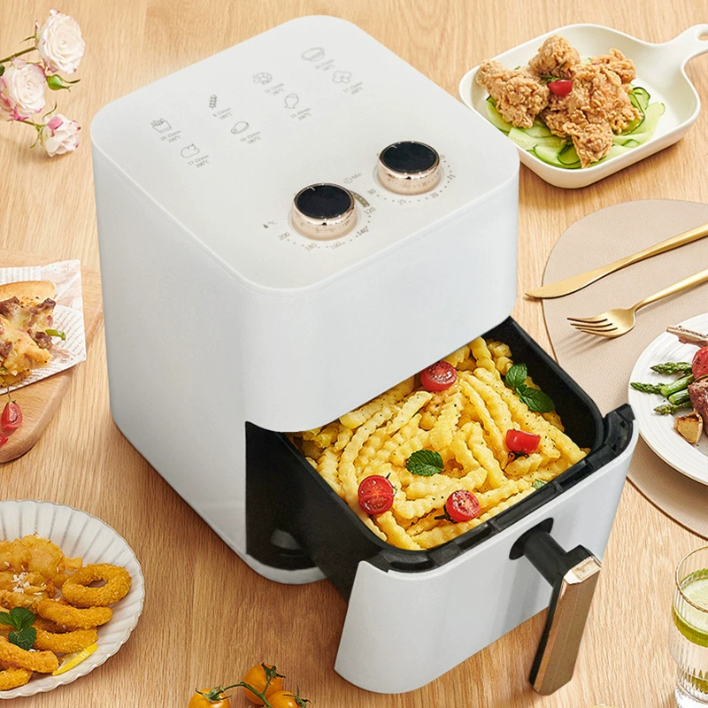 Бытовая многофункциональная большая емкость воздушной фритюрницы pot oven oven низкое количество масла, низкожировая выпечка тарталетки яйца картофельные ломтики электромеханическая фритюрница производители