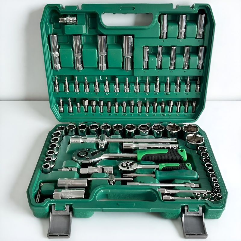 Juego completo de llaves de tubo, caja de herramientas extendida para reparación de automóviles, juego completo de 151 piezas de llaves combinadas 216