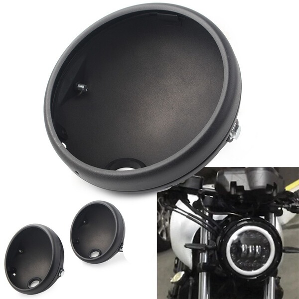 Motorcycle headlight lamp housing 7 inch metal headlight lamp housing retro modified LED headlight housing front lamp housing