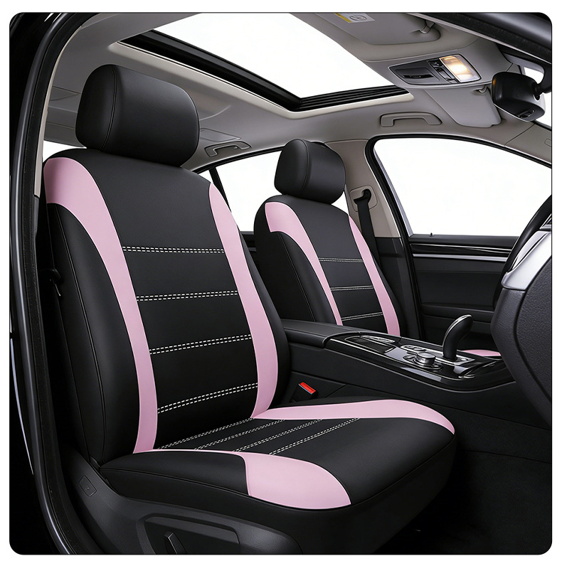 Lightweight and Breathable Waistline-Style Car Seat Cover, Cross-Border Waistline Design Fabric Seat Cushion