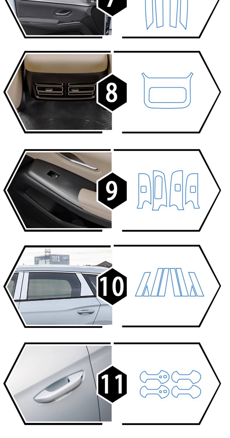 Suitable for 26 Models of Byd Song Pro Central Control Interior Protective Film and Navigation Display Screen Film Modification