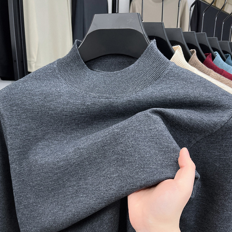 秋と冬のメンズセーター無地多用途ボトリングシャツ高品質高級紳士服卸売ドロップシッピングセーター|undefined