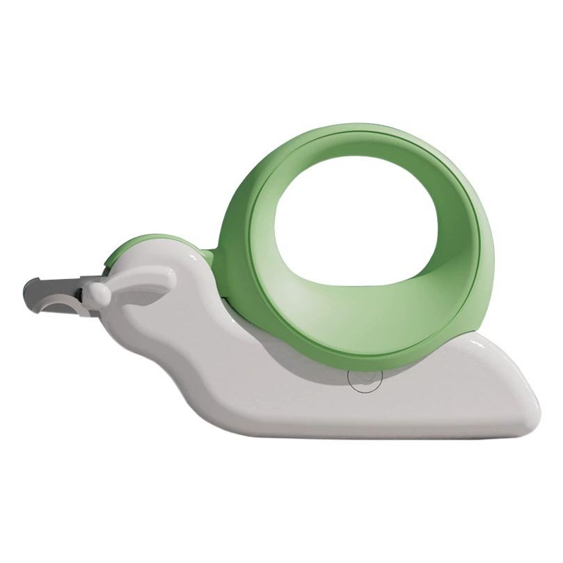 Завод в наличии кусачки для ногтей в форме улитки кусачки для ногтей домашних животных Светодиодные безопасные ножницы с легкими кусачками для ногтей кошек