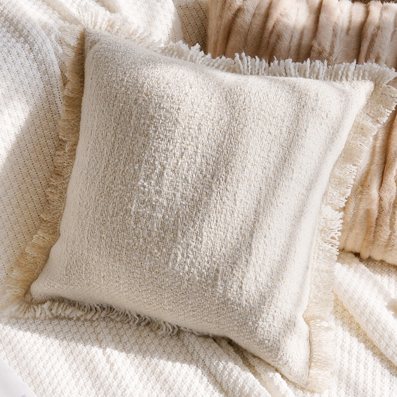 Cream-wind lujoso hogar sofá almohada cubierta de almohada asiento de alto nivel cama ventana flotante respaldo almohada almohada cubierta
