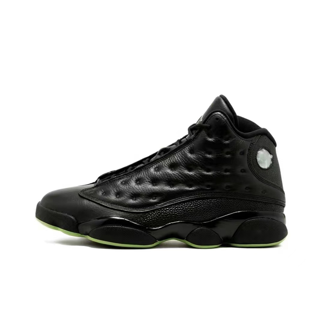 aj13 black green