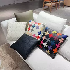 Internet Celebrous Home Living Room Sofa Pillow Crockstar Color Leather Cross Car Pillow Bedroom Cushion