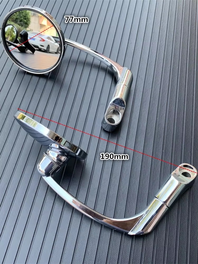 Suitable for Bobber Chopper Scooter 8/10mm Motorcycle Rotatable Rearview Mirror Retro Mirror