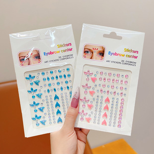 Children's Cartoon Face Painting Stickers to Decorate Girls' Face Stickers, Princess Eye Stickers, Little Girl's Performance Makeup Stickers