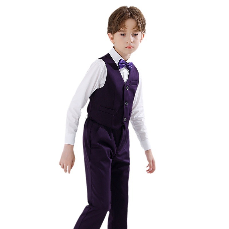 Vestido de los niños niño niña de las flores chaleco traje de piano traje de rendimiento traje de niño pequeño traje de otoño nuevo