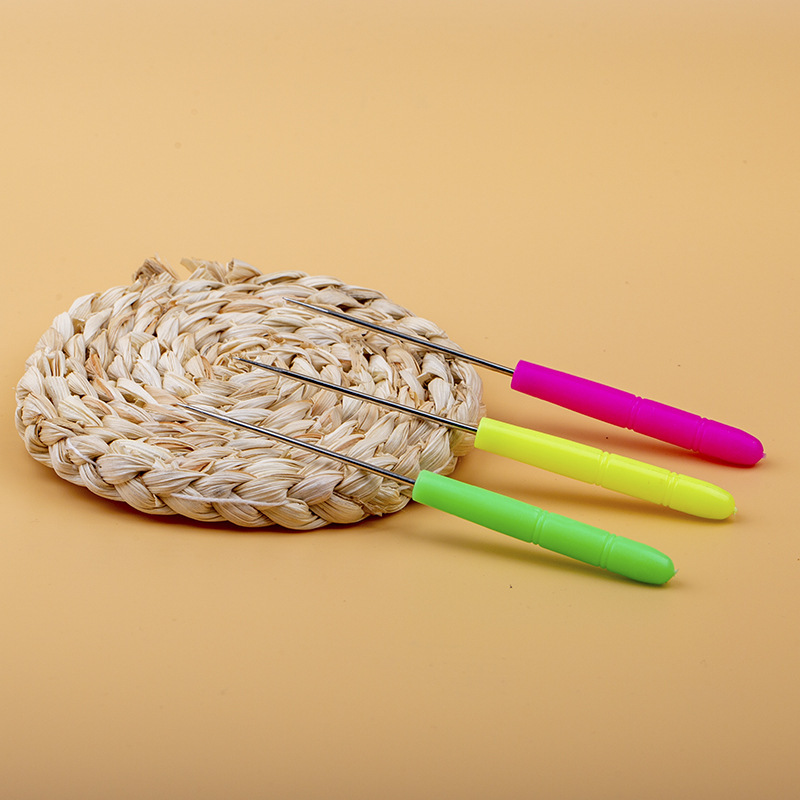 Plastic Handle Awl Handmade DIY Tailor Punching Needle Awl Leather Clothing Making Tool Thousand Pieces Upper Shoe Pick Needle Drilling