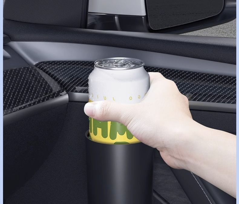 Suitable for Tesla Model 3/Y Car Door Cup Holder, Door Handle Storage Box, In-Car Cup Holder Modification